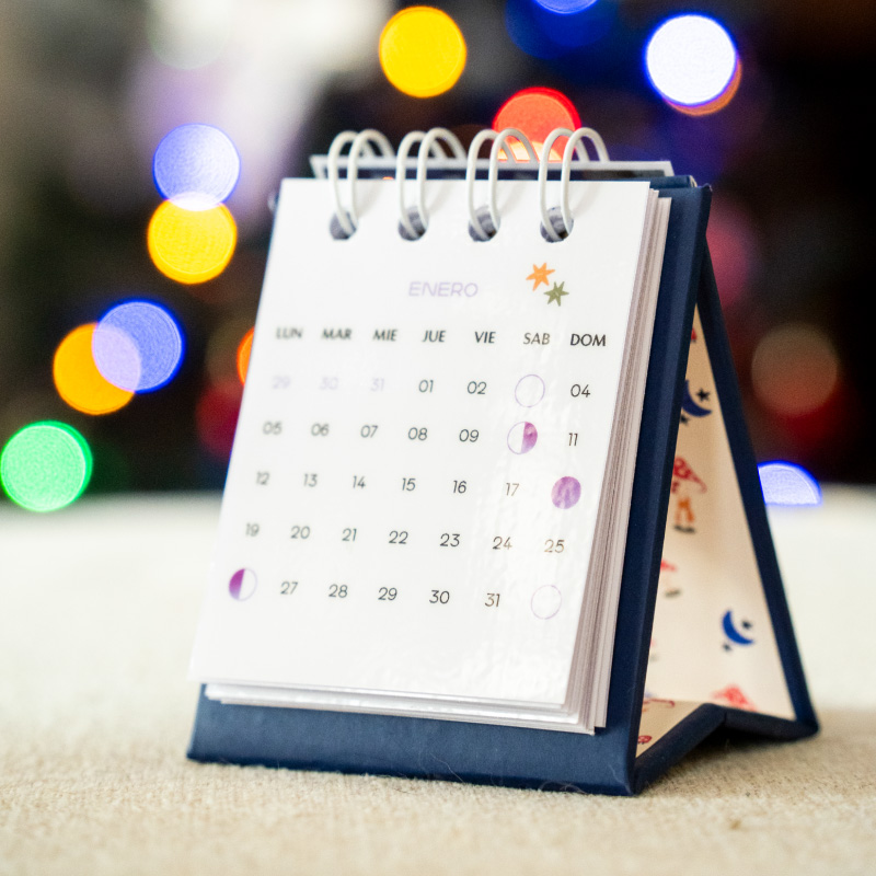 Calendario Mini de Escritorio Lunar 2026